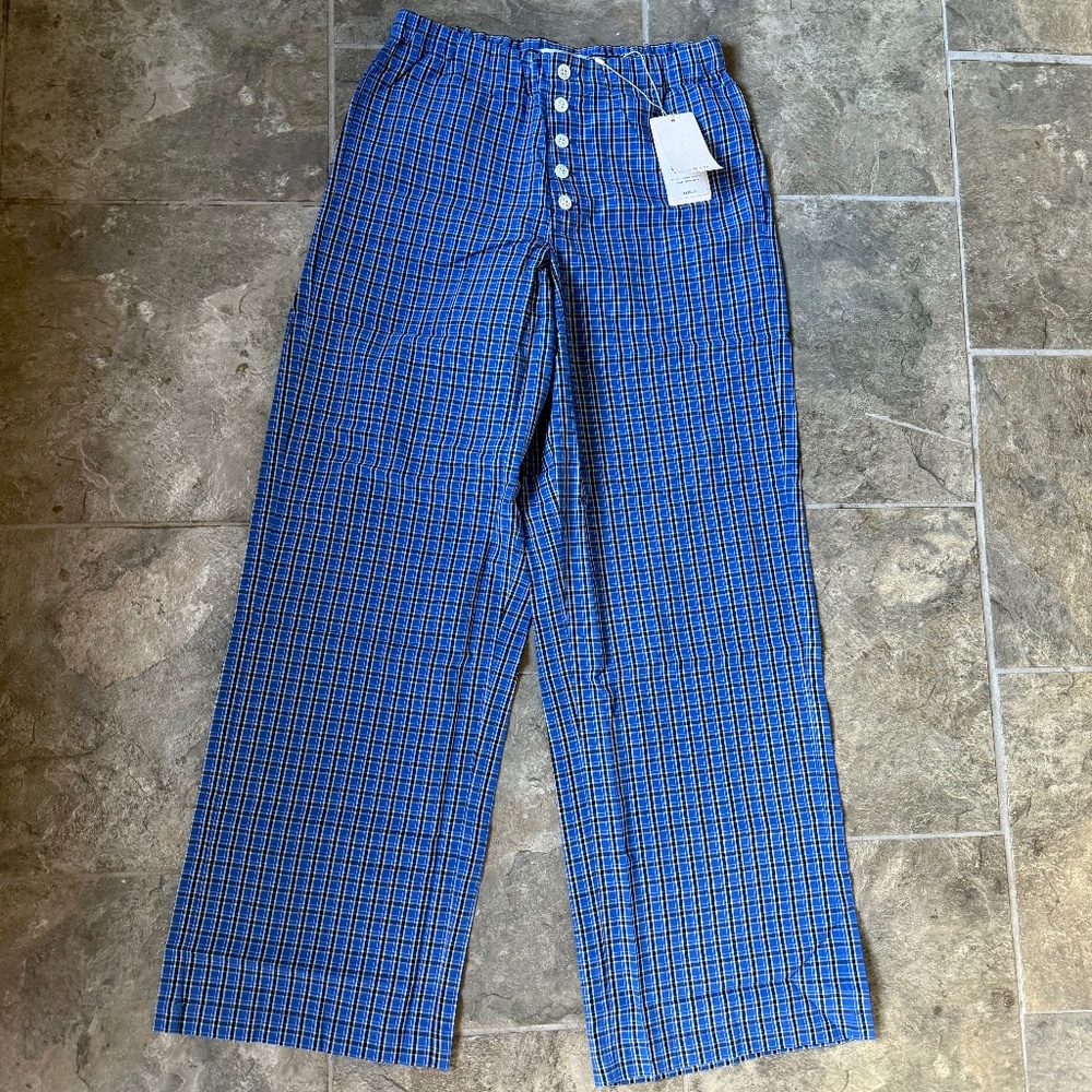 NWT Dôen Morgan Pant in Cassis Check (XS)